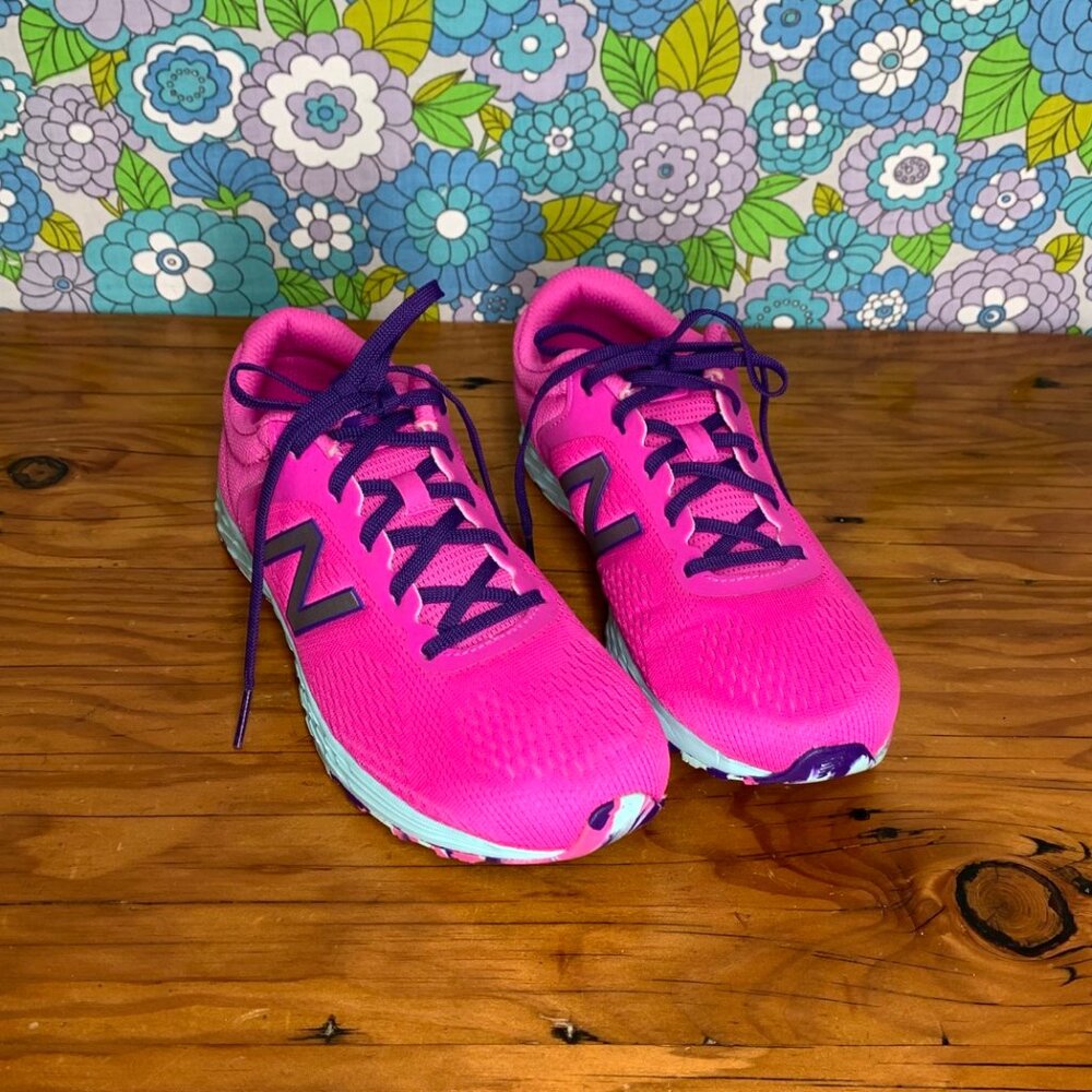 New Balance Kids Hot Pink and Purple Sneakers